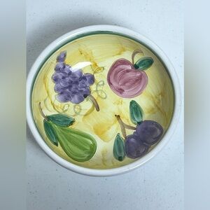 Caleca Frutta  7" All Purpose Bowl Fruit Hand Painted Italy